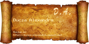 Ducza Alexandra névjegykártya