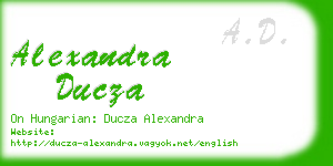 alexandra ducza business card